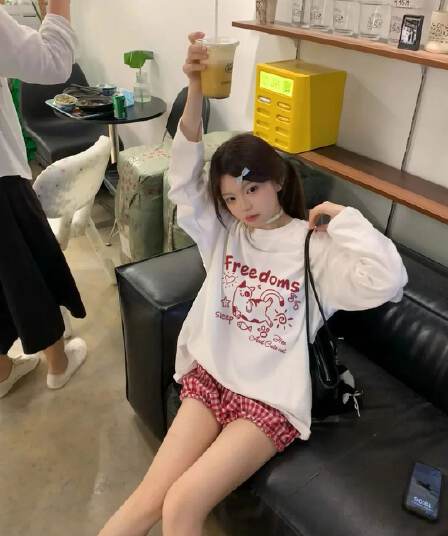 봄 가을 새로운 이후 패키지 칼라 긴팔 라운드 넥 t 고양이 프린트 맨위