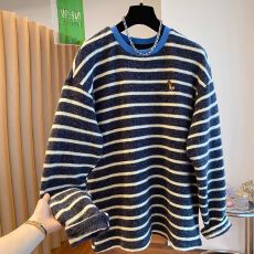 批发新款 刺绣+原版布料 240斤特<b class='q'>大码</b>刺绣撞色条纹长袖<b class='q'>打底衫</b>女