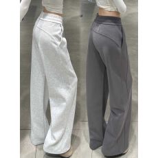 批发白灰色抽绳lulu运动裤女<b class='q'>秋</b>季2025新款休闲<b class='q'>秋</b>冬显瘦直筒阔腿卫裤子