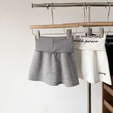 批发【带<b class='q'>安全</b><b class='q'>裤</b>】网红ins字母印花高腰<b class='q'>防走光</b>灰色a字裙通勤百搭半身裙