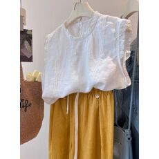 批发【原版面料】特<b class='q'>大码</b>300斤蕾丝边两侧镂空钩花气质小飞袖女夏