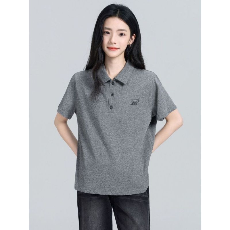 40 면 92 면 8 암모니아 Lun 200 kg 빅 사이즈 여성 의류 지방 mm 여름 새로운 POLO 칼라 반팔 티셔츠 맨위