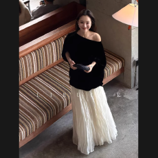 LiHuiEr李慧儿 悬风 设计感绝美纱半裙春夏蓬蓬超仙高级百褶长裙