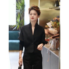 批发新款多巴胺年轻<b class='q'>时尚</b>春秋款ins风V领简约遮肉针织外穿外套通勤上衣