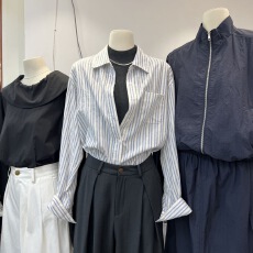 批发早春韩版通勤风气质<b class='q'>韩国</b>东大门个性条纹休闲减龄学院风衬衣