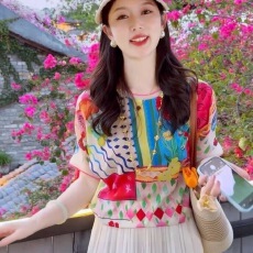 批发女装宽松大码显瘦<b class='q'>印花</b><b class='q'>雪纺衫</b>优雅夏季新款百搭款气质时尚休闲上衣