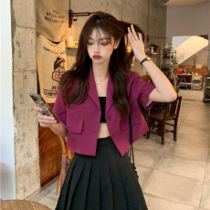 批发短款西装短袖外套春装韩版2023新款甜酷辣妹炸街时尚<b class='q'>小</b><b class='q'>西服</b>女ins