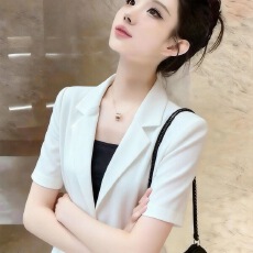 批发网红时尚短袖<b class='q'>西装外套</b><b class='q'>女</b>夏薄款2026新款高级感炸街小西服短款上衣
