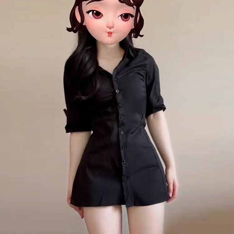 순수한 욕망 로얄 자매 디자인 몸매 가꾸기 주름 셔츠 허리 수축 드레스 패션 셔츠 여성 의류 다용도 출퇴근 몸매 가꾸기