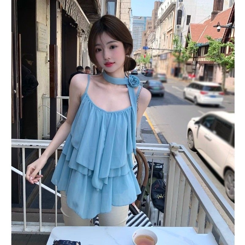 해변가 휴가 바람이 아닙니다. 규칙 파란색 캐미솔 디자인 센스 작은 대중 슈퍼 잘 생긴 고유 한 아름다운 맨위 2025