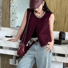 批发欧洲站<b class='q'>百搭</b>马甲女小香风上衣2024秋季新款无袖坎肩背心马夹外套