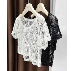 批发原版蕾丝原版做法抖音质量夏日搭配<b class='q'>吊带</b>裙外搭小披肩短袖防晒罩衫