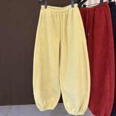 批发原版做法天猫抖音质量~休闲松紧高腰绑带收口束脚休闲阔腿卫裤女