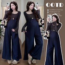 批发实拍现~春季上新2026简约舒适宽松慵懒文艺背带裤+<b class='q'>百搭</b>打底套装