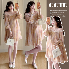 批发实拍~夏季上新2026时尚气质小心机花边领<b class='q'>孕妇装</b>