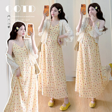 批发<b class='q'>实拍</b>现~夏季2026防晒杉+简约系舒适修身波点吊带裙气质<b class='q'>孕妇</b><b class='q'>套装</b>