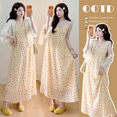 批发<b class='q'>实拍</b>现~夏季2026防晒杉+简约系舒适修身波点吊带裙气质<b class='q'>孕妇</b><b class='q'>套装</b>