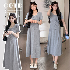 批发实拍~2026夏季上新时尚慵懒风简约针织裙<b class='q'>假两件</b><b class='q'>连衣裙</b>