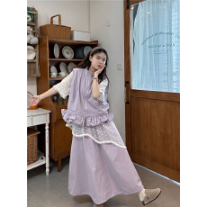 批发实拍夏季新款百搭马甲宽松白T工装裤时尚休闲套装女三件套