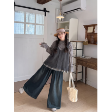 批发实拍 立体勾花马甲+提花蕾丝百搭打底+<b class='q'>牛仔</b>裤
