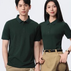 跨境外贸出口专供-TEMU/希音男女舒适亲肤上衣可定制logo翻领短袖