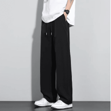 裤子垂感休闲男夏季宽松大码阔腿裤速干运动直筒裤子潮流休闲裤