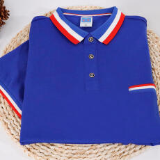 批发短袖翻领POLO衫夏季餐饮<b class='q'>服务员</b><b class='q'>工作服</b>80%棉透气舒适上衣亲肤工衣