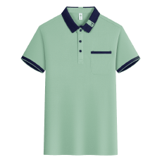 男女同款舒适亲肤时尚可定制logo工作服青铜系列翻领口袋款POLO衫