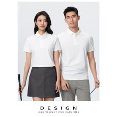 批发亲肤舒适可定制logo休闲<b class='q'>百搭</b>随性工作服轻量速干小皱180克70短袖