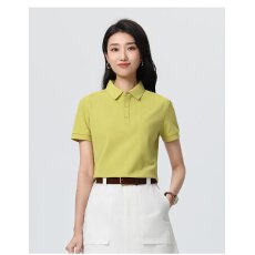 翻领可定制logo餐饮工作服珍珠棉珠花220克40S舒适透气亲肤短袖