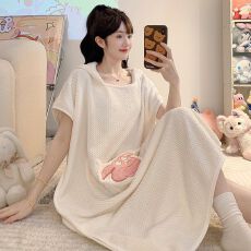 批发波萝格280克浴袍女吸水速干可穿浴巾加厚浴裙睡袍式浴衣四季通用