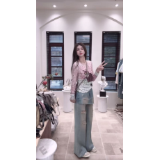 批发春夏季新款时髦个性晕染印花<b class='q'>网纱</b><b class='q'>上衣</b>