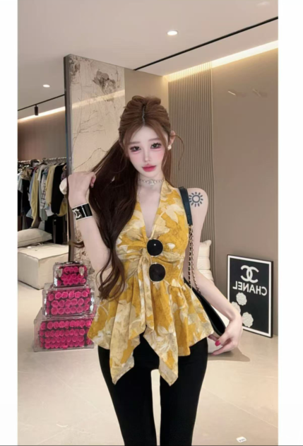 프랑스식 순수한 욕망 행침 목 허리 수축 슬림해 보이는 쇼트 스타일 맨위