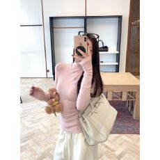 批发基础款纯色高领加绒长袖T恤女秋<b class='q'>冬</b>季弹力修身百搭上衣粉色打底衫