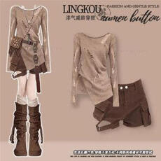 批发大码美拉德套装女<b class='q'>夏</b>破洞镂空上衣吊带搭设计感显瘦牛仔短裤三件套