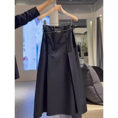 批发韩系通勤风遮肉半身<b class='q'>裙</b>女秋高级感显瘦百搭高腰休闲垂感<b class='q'>伞</b><b class='q'>裙</b>A字<b class='q'>裙</b>