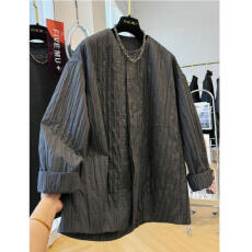 批发<b class='q'>大码</b><b class='q'>女装</b>胖MM法式肌理感圆领西装外套秋冬新款宽松显瘦<b class='q'>超</b>好看上衣