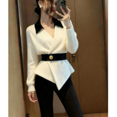 批发毛衣女款2025新款独特超好看气质名媛收腰小香风白色针织外套<b class='q'>秋</b>冬