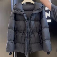 批发大码<b class='q'>韩版</b>连帽抽绳收腰棉服女冬季高级感超好看独特百搭新款外套潮