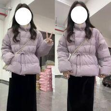 批发2026<b class='q'>冬</b>季新款云朵泡芙立领面包服外套女大码胖MM加厚保暖收腰棉衣