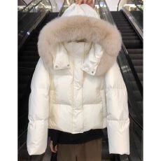 批发毛领连帽短款羽绒服女2025新款<b class='q'>冬</b>季独特超好看今年流行爆款小个子