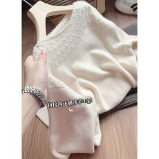 批发大码镂空针织衫女秋<b class='q'>冬</b>新款温柔慵懒风宽松高级感不撞款长袖上衣潮