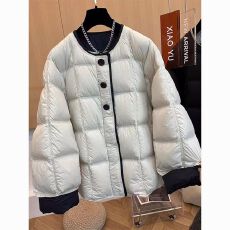 批发小个子拼色时尚宽松圆领棉服女装<b class='q'>冬</b>季高级感休闲减龄百搭显瘦外套