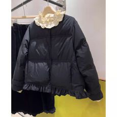 批发小个子<b class='q'>短</b>款圆领棉服女冬季设计感巨好看甜美风显瘦宽松保暖外套潮