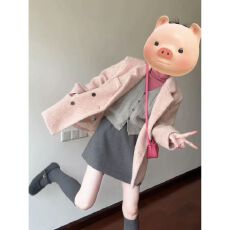 批发大码<b class='q'>秋</b>冬韩系穿搭女气质西装外套高领内搭显瘦马甲百搭短裙四件套