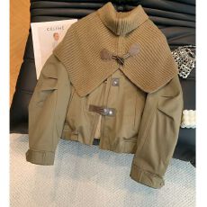 批发2025<b class='q'>秋</b>冬季新款复古洋气时尚百搭宽松显瘦针织披肩女短款棉服外套