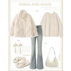 批发2025新款女冬装时尚搭配一整套法式毛衣牛仔裤高级感冬装两件套