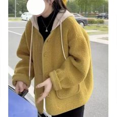 批发大码韩版休闲连帽外套女秋冬季高级感新款宽松显瘦百搭长袖上衣潮