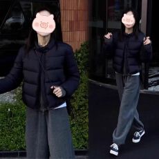 批发冬季休闲运动套装女加厚保暖棉服外套面包服上衣搭休闲卫裤两件套