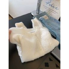 批发高级感软糯立体花朵针织开衫女秋季法式优雅<b class='q'>甜美</b>减龄显瘦长袖上衣